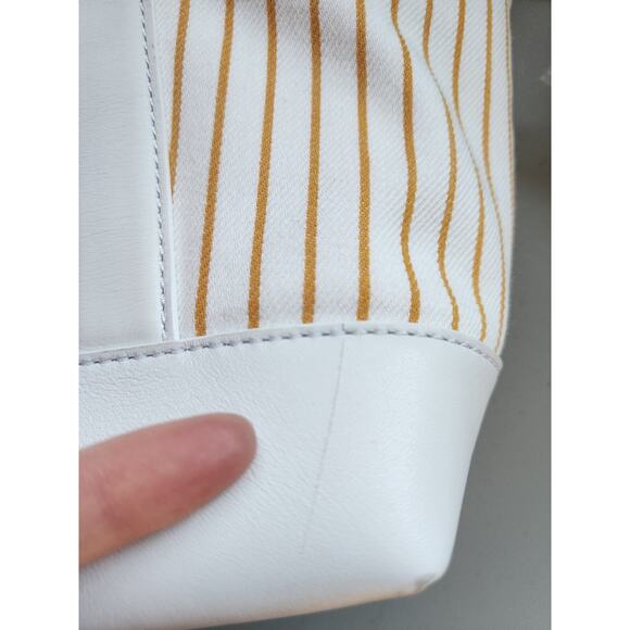 NWD Veronica Beard Canvas goody Crossbody Bag Leather Trim - Picture 8 of 12